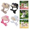 Adjustable Dog Baseball Cap with Bow Strap view 2