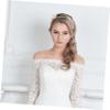 AKOOSY Women's Pearl Headband with Gold-Colored Leaves view 3