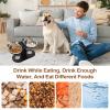 Cat Food and Water Bowls with Stand, Slow Feeder Bowl for Puppies and Cats view 2