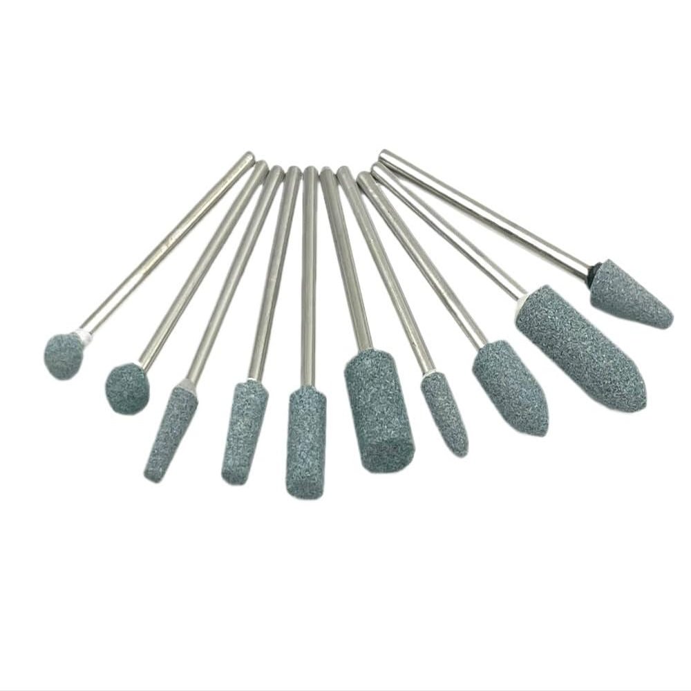 10-Piece Multicolor Ceramic Nail Drill Bits, Polished, Q6.5-pi
