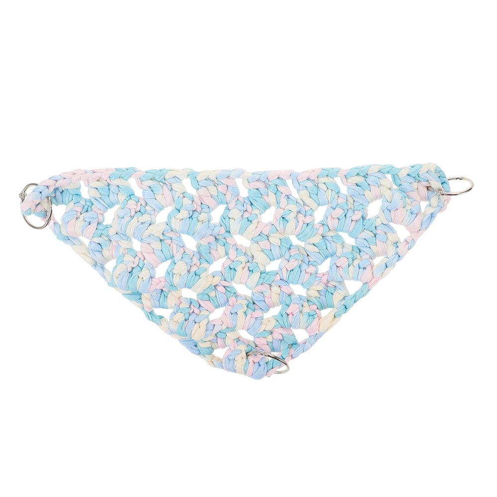 Triangular Parrot Hammock with Cotton Rope and Climbing Net