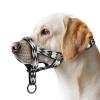 Soft Nylon Dog Head Collar with Letter Pattern, Adjustable, Black W Style view 2