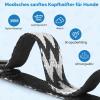 Soft Nylon Dog Head Collar with Letter Pattern, Adjustable, Black W Style view 4