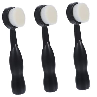 Facial Cleansing Brush with Handle, Standing Design, 3-Pack