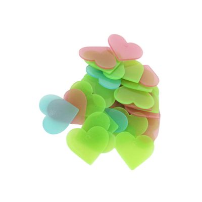 FUNOMOCYA 200-Piece Luminous Heart Wall Stickers