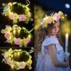 Fall LED Flower Crown Headband Set, 3-Piece view 1