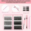 580-Piece Lash Extension Set, 30D–100D Cluster Lashes with Bond and Seal, Tweezers, 8–16 mm view 2