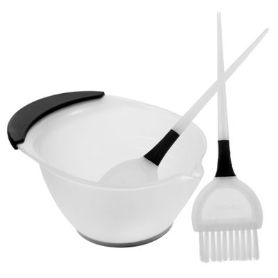 PartyKindom Hair Dye Brush and Bowl Set, ABS, for Home Use