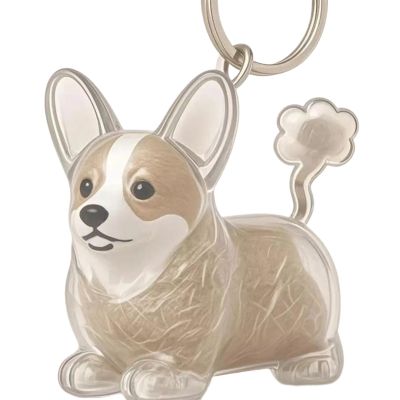 Pet Hair Memorial Keepsake Keychain