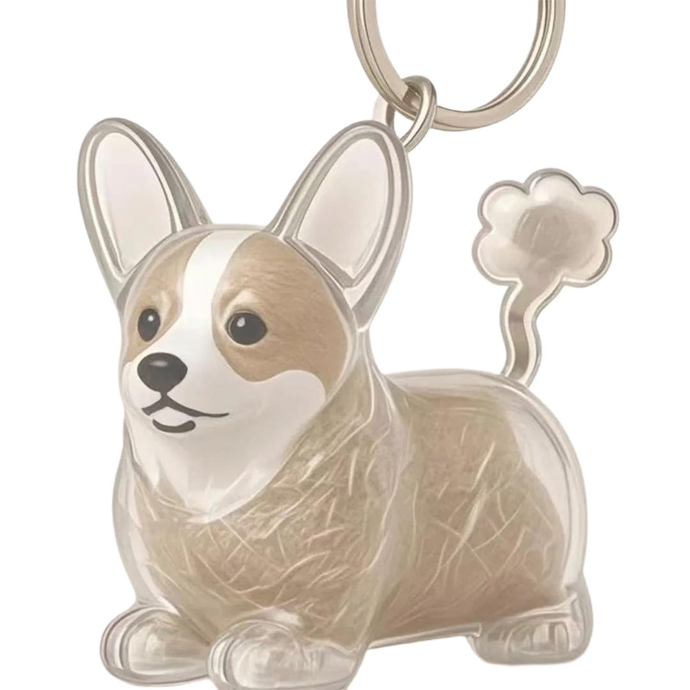 Pet Hair Memorial Keepsake Keychain