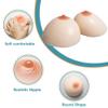 DXDXZDXLUF Silicone Breast Prosthesis, 1 Pair, Flat Bottom, Adhesive-Free, HH Cup view 2