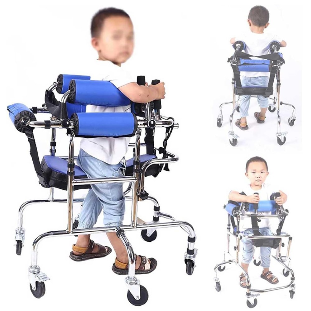 GZGHRZQS Lightweight Folding Walker for Children with Cerebral Palsy