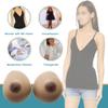 DXDXZDXLUF Silicone Teardrop Breast Prosthesis, Concave Base, Brown, Cup Size F view 2