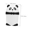 Cute Panda Trash Can with Flip Lid, PP, 1 Piece view 2