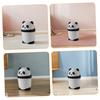 Cute Panda Trash Can with Flip Lid, PP, 1 Piece view 3