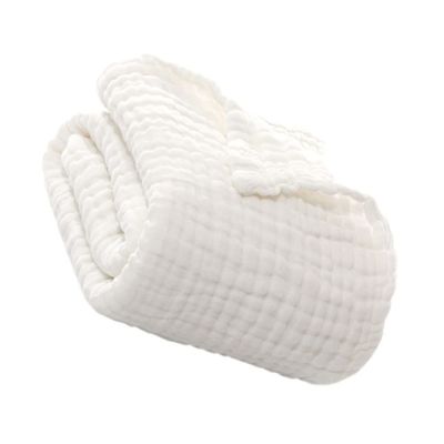 Beaupretty White Cotton Muslin Baby Blanket