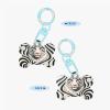 Personalized Small Sky Blue Bone-Shaped Acrylic Dog Tag with White Tiger view 2