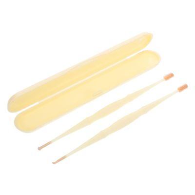 Double-Headed Ear Cleaner Set with Massage Function, Plastic and Silicone
