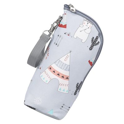 Portable Baby Bottle Bag with Zipper for Travel and Shopping