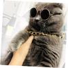 WOONEKY Metal Pet Necklace Gold Durable with Pendant for Small Dogs Cats Party Jewelry view 3