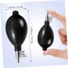 DECOMELODY 3 Sets Latex Inflation Bulbs for Blood Pressure Monitors with Air Release Valves, Replacement, Black, 2 Pieces x 3 view 2