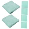 Veemoon 6-Piece Green Facial Washcloths, Coral Fleece, Square view 1