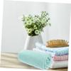 Veemoon 6-Piece Green Facial Washcloths, Coral Fleece, Square view 3
