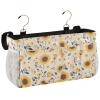 FRODOTGV Bedside Storage Caddy with Pockets, Brown Pattern view 2