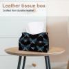 lcndlsoe Tissue Box Holders, Blooming Rose Pattern, Rectangular Faux Leather, Decorative Tabletop Organizer, 2-Pack view 2