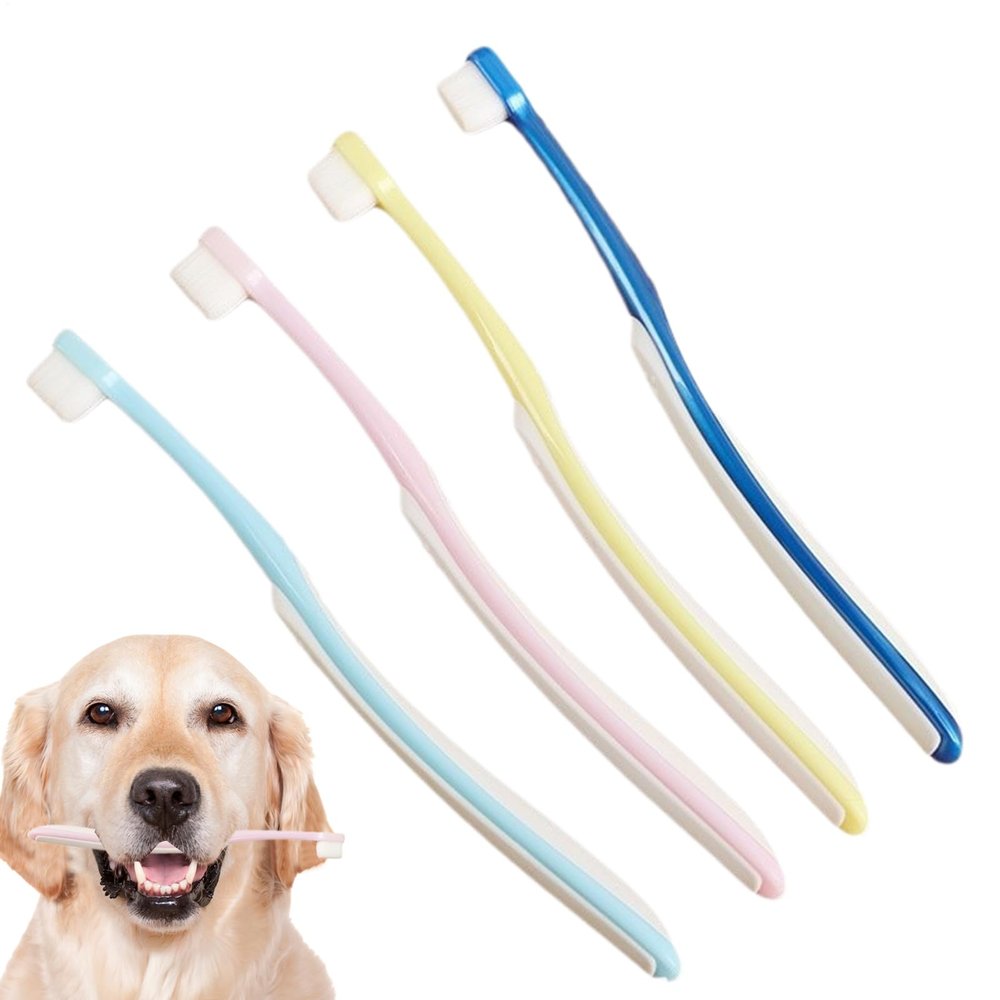 Eventerde Puppy Toothbrushes - 4-Pack Cat Toothbrushes, Gum Care