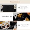 lcndlsoe Tissue Box Holder, Day of the Dead Sugar Cat Skull with Flowers, Rectangular, Leather, Decorative Organizer, 2-Pack view 3