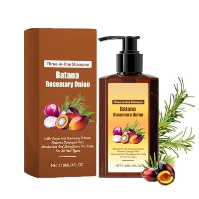 3-in-1 Nourishing Conditioning Hair Growth Shampoo with Batana Oil, Rosemary & Onion, 118 ml (1 pc)