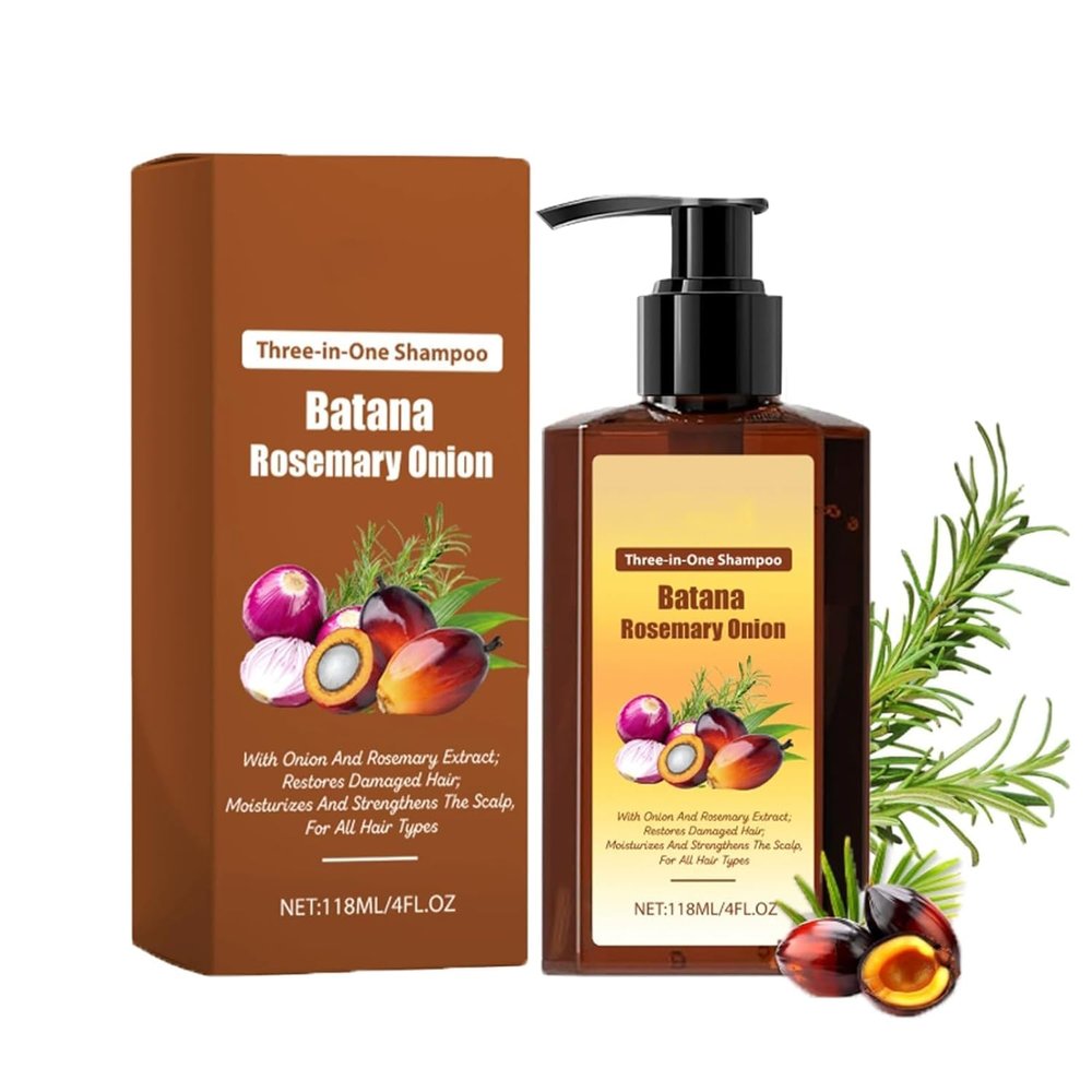 3-in-1 Nourishing Conditioning Hair Growth Shampoo with Batana Oil, Rosemary & Onion, 118 ml (1 pc)