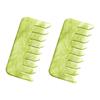 2-Piece Green Jade Hair Comb Set for Scalp Massage view 1