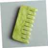 2-Piece Green Jade Hair Comb Set for Scalp Massage view 2
