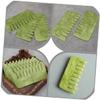 2-Piece Green Jade Hair Comb Set for Scalp Massage view 3