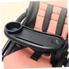 Removable Plastic Stroller Tray with Cup Holder, Black view 2