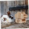 BESTonZON Wooden Rabbit Feeder Stand view 3