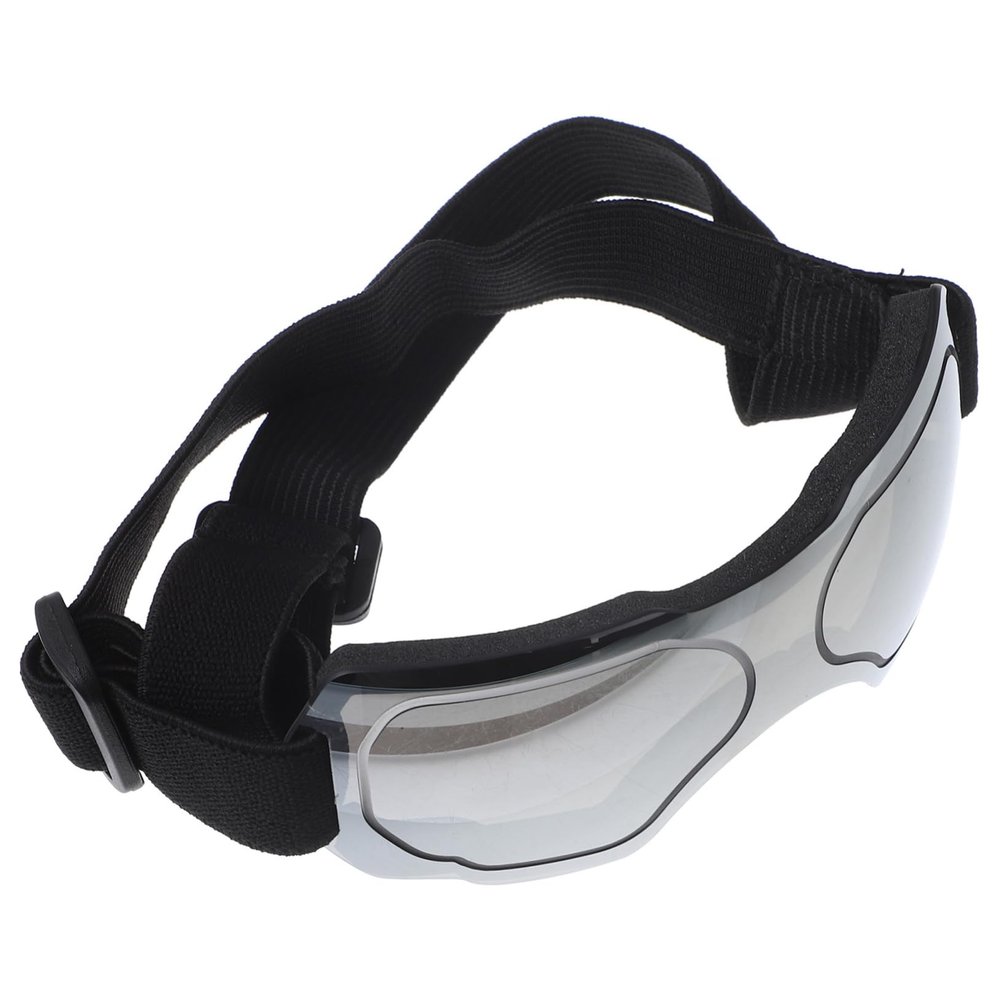 GRIRIW Adjustable UV-Protective Dog Goggles, Windproof, Silver