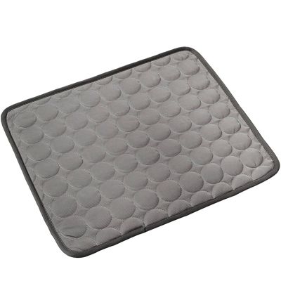 YIPSKIRZY Cooling Mat for Large Dogs & Cats, 6 Sizes (XS–XXL), No Water or Electricity Required, Chew-Resistant & Machine Washable, Indoor/Outdoor Pet Cooling Mat (Dark Gray, S)