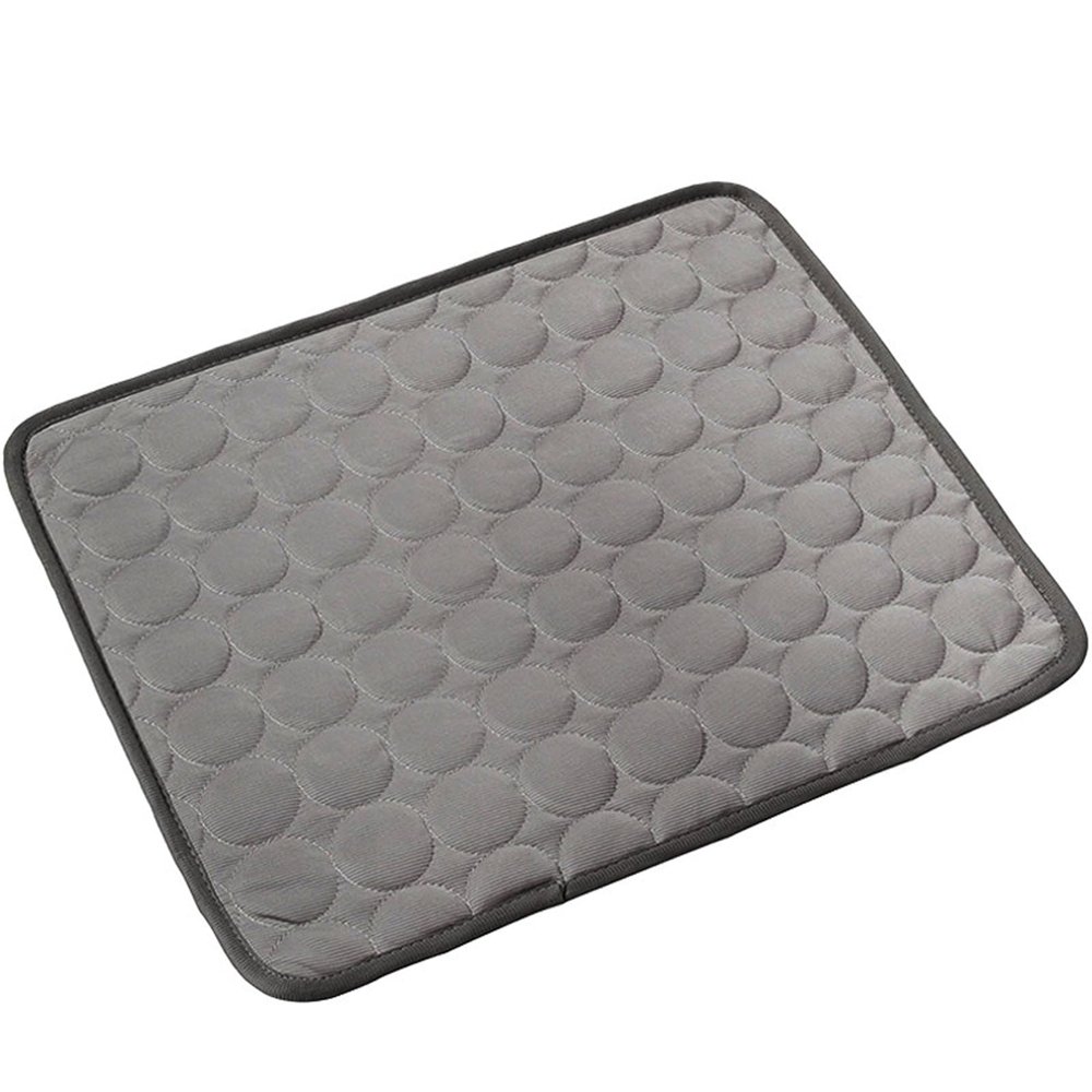 YIPSKIRZY Cooling Mat for Large Dogs & Cats, 6 Sizes (XS–XXL), No Water or Electricity Required, Chew-Resistant & Machine Washable, Indoor/Outdoor Pet Cooling Mat (Dark Gray, S)