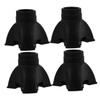 4-Pack Triangular Rubber Tips for Trekking Poles, Black view 1