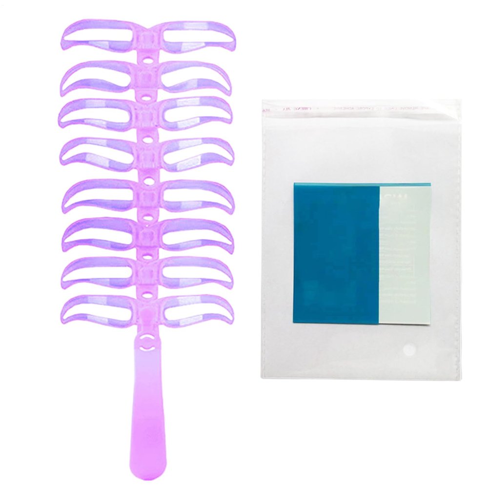 Washable, Reusable Eyebrow Stencils with Stamp