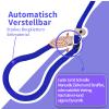 Retractable Dog Leash with Stop, 180 cm Adjustable Leash with Collar, Weather-Resistant for Small to Large Dogs, Blue view 3