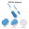 HONITANO 3-Piece Bottle Brush Set for Baby Bottles and Drinking Bottles, Durable and Flexible, Blue view 4