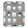 Haircut Cape with Cute Cartoon Animals, Professional Barber Cape, Long Hairdressing Cape, 160 x 140 cm, Gray view 1