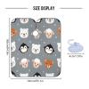 Haircut Cape with Cute Cartoon Animals, Professional Barber Cape, Long Hairdressing Cape, 160 x 140 cm, Gray view 3