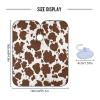 Cowhide-Texture Brown Haircut Cape, Waterproof Barber Gown, 164.8 x 140 cm view 3