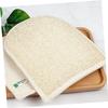BAZEITFLOW Exfoliating Body Scrub Glove with Loofah Fibers and Cotton Fabric view 3