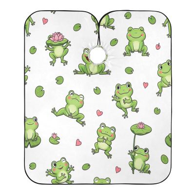 RPLIFE Cute Cartoon Frog White Barber Cape, Waterproof, 165 x 140 cm